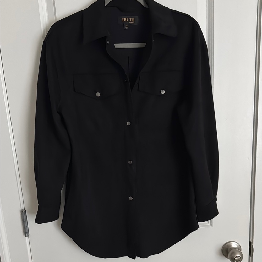 Truth Black Suede Lightweight Shacket